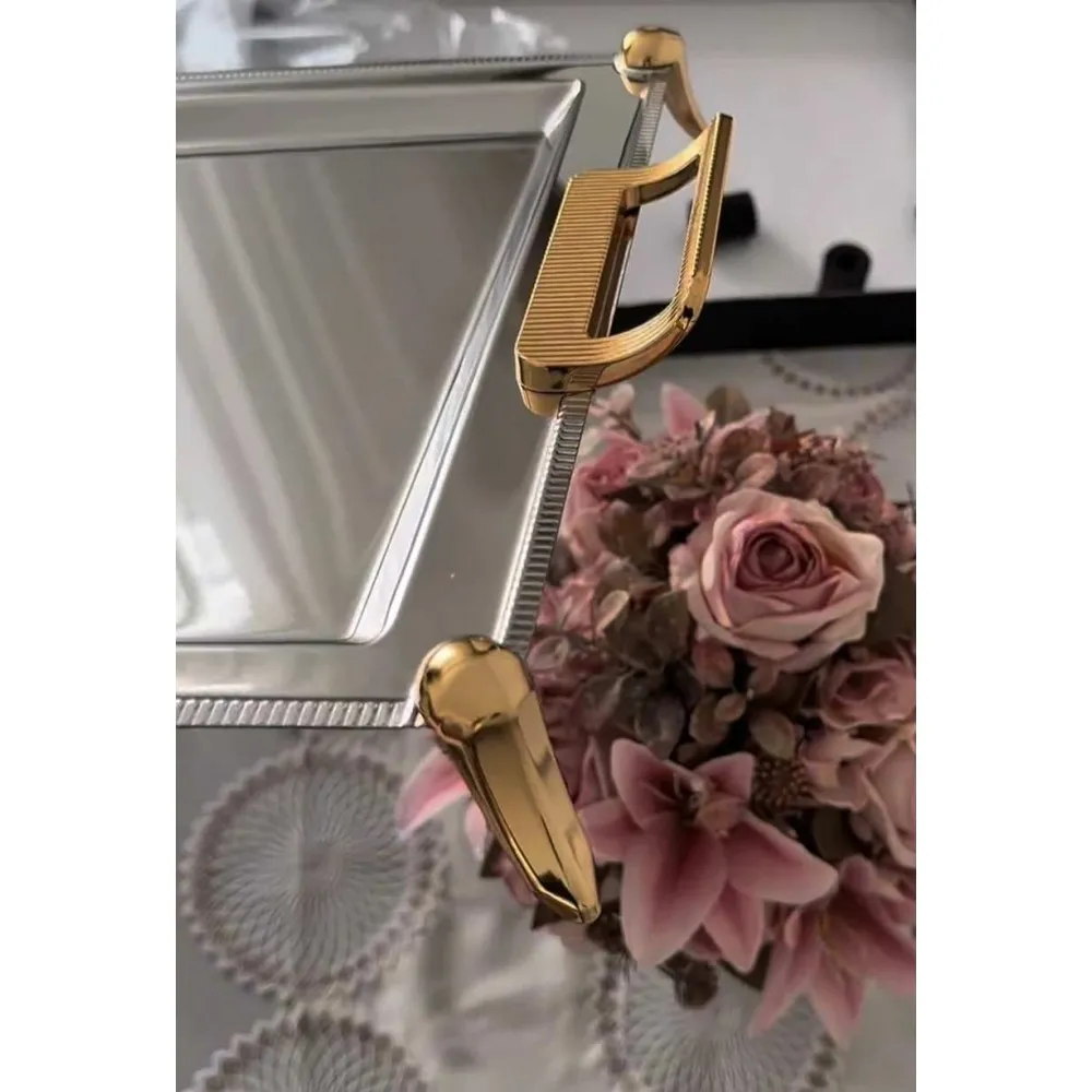 Tiamo Mios Ayaklı Çay Tepsi Kordon Gold Tiamo Mios Ayaklı Çay Tepsi Kordon Gold