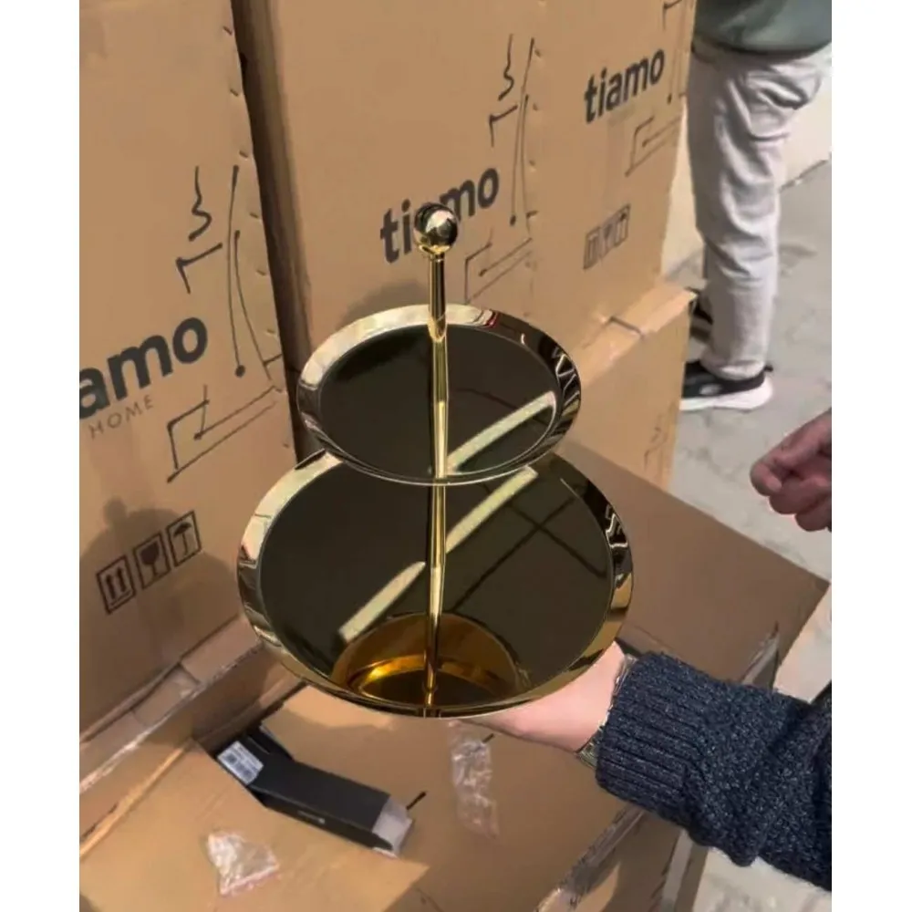 TİAMO 2 KATLI ÇELİK GOLD SUNUMLUK ORTA BOY TİAMO 2 KATLI ÇELİK GOLD SUNUMLUK ORTA BOY