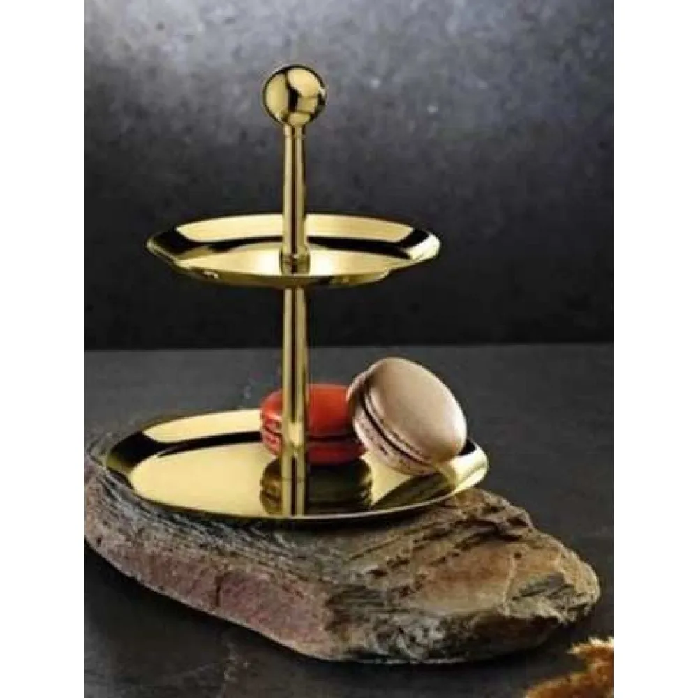 TİAMO PASLANMAZ MİNİ BOY 2 KATLI SUNUMLUK GOLD ( BU ÜRÜN MİNİ BOYDUR !!!!! ) TİAMO PASLANMAZ MİNİ BOY 2 KATLI SUNUMLUK GOLD ( BU ÜRÜN MİNİ BOYDUR !!!!! )