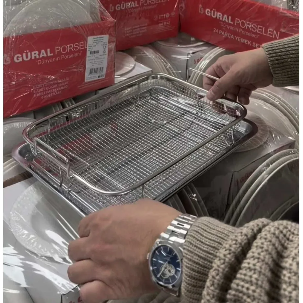 cooker tepsili süzgec