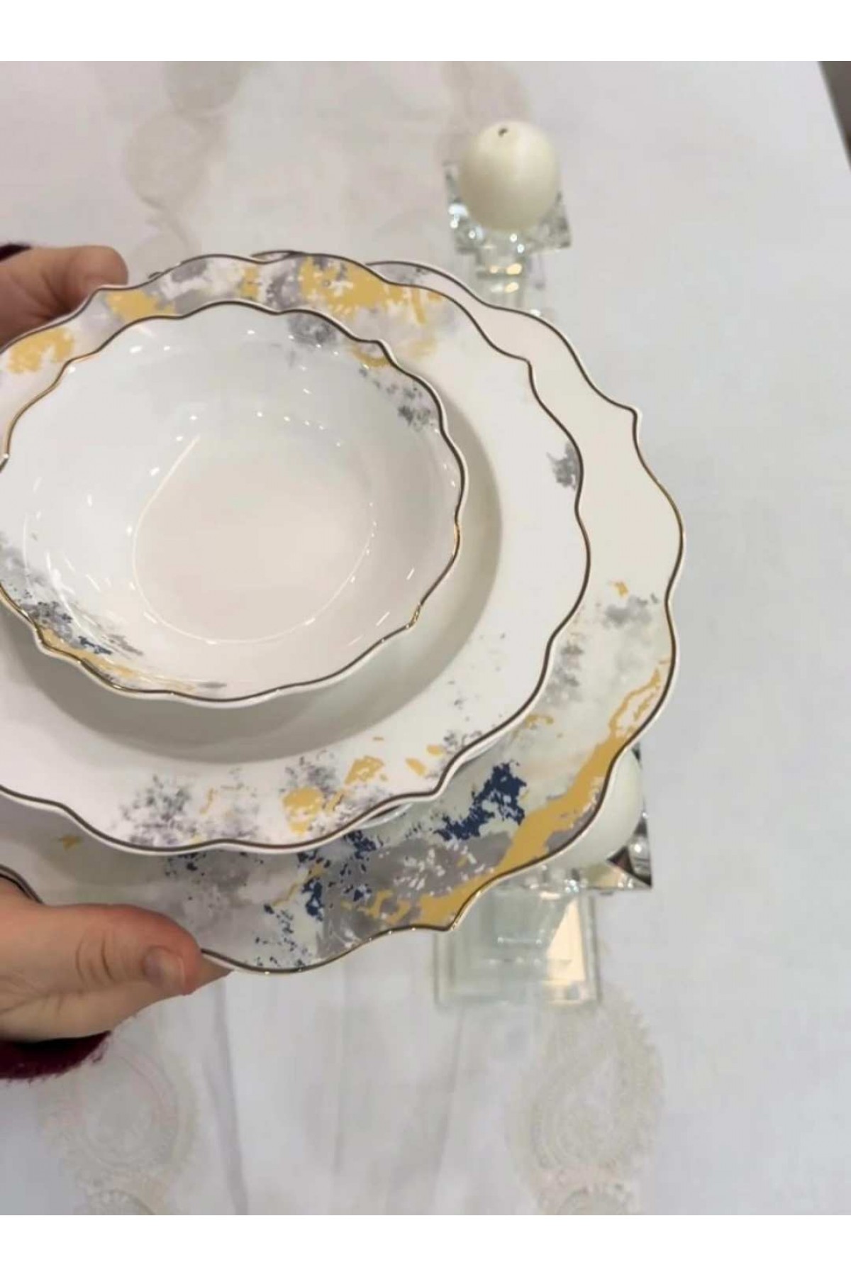 juvia desenli yemek takımı