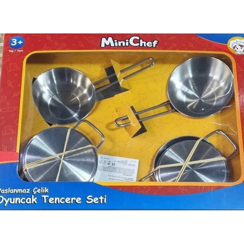 ÇOCUK OYUNCAK TENCERE SETİ ÇELİK (GERÇEK TENCERELERDİR)