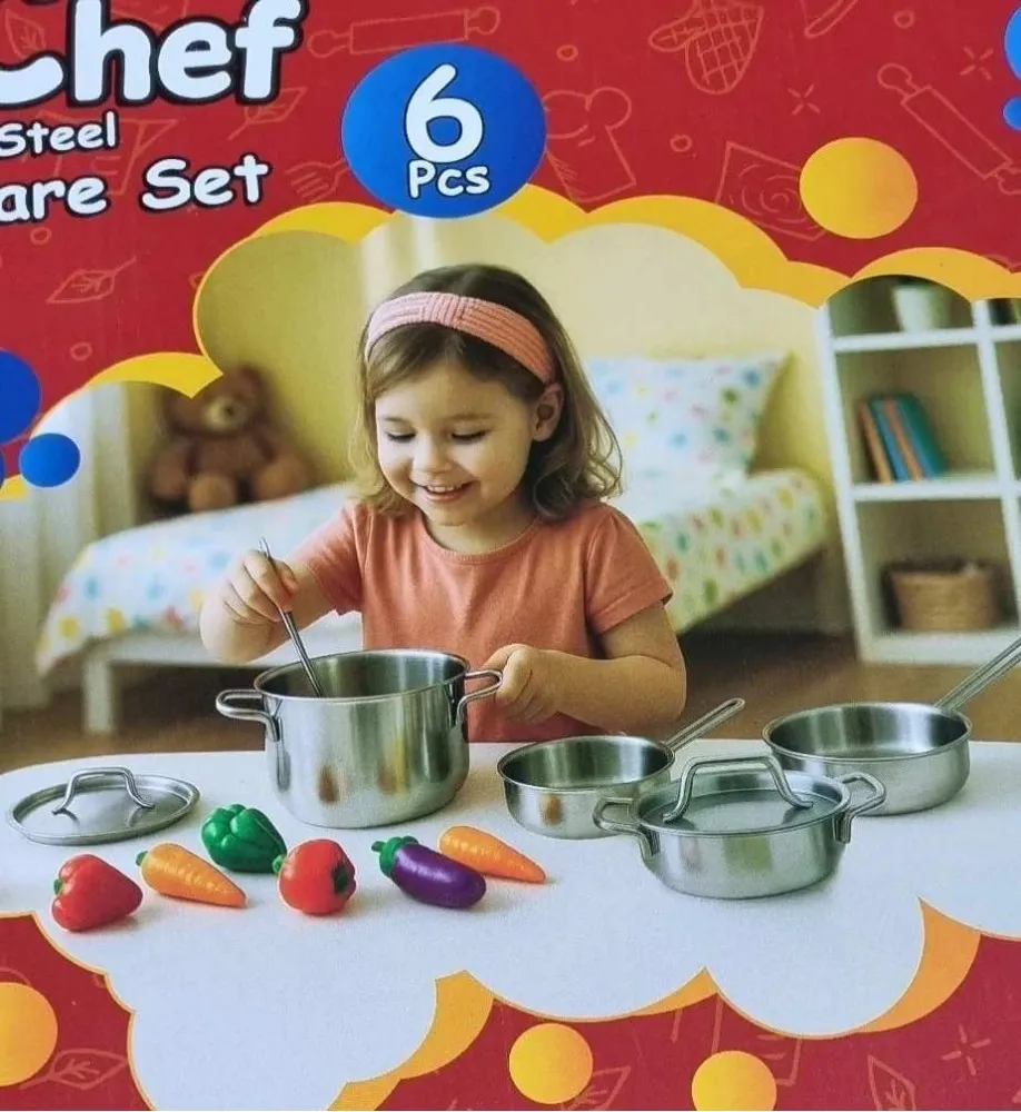 ÇOCUK OYUNCAK TENCERE SETİ ÇELİK (GERÇEK TENCERELERDİR)