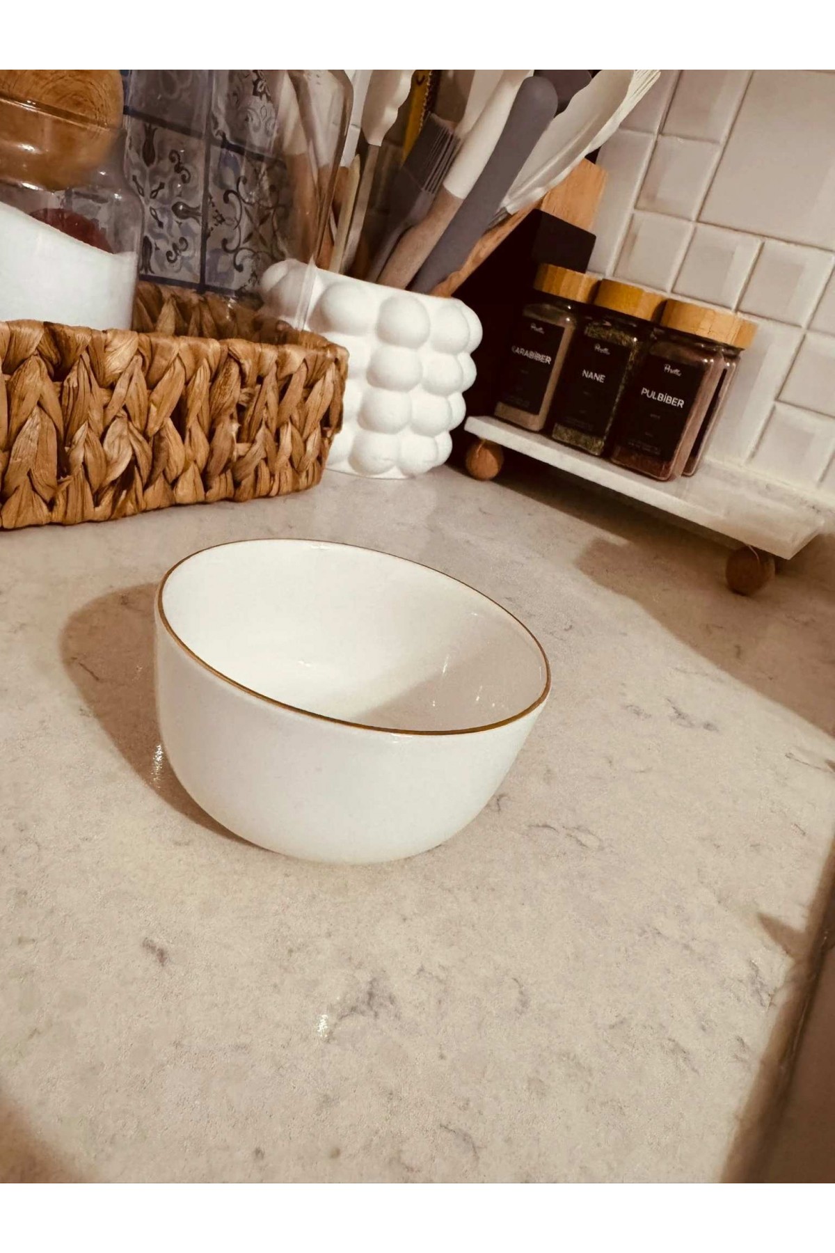 COOKER 6 ADET 10 CM ALTIN YALDIZLI KASE ÇEREZLİK ,KAHVALTILIK, SUNUMLUK